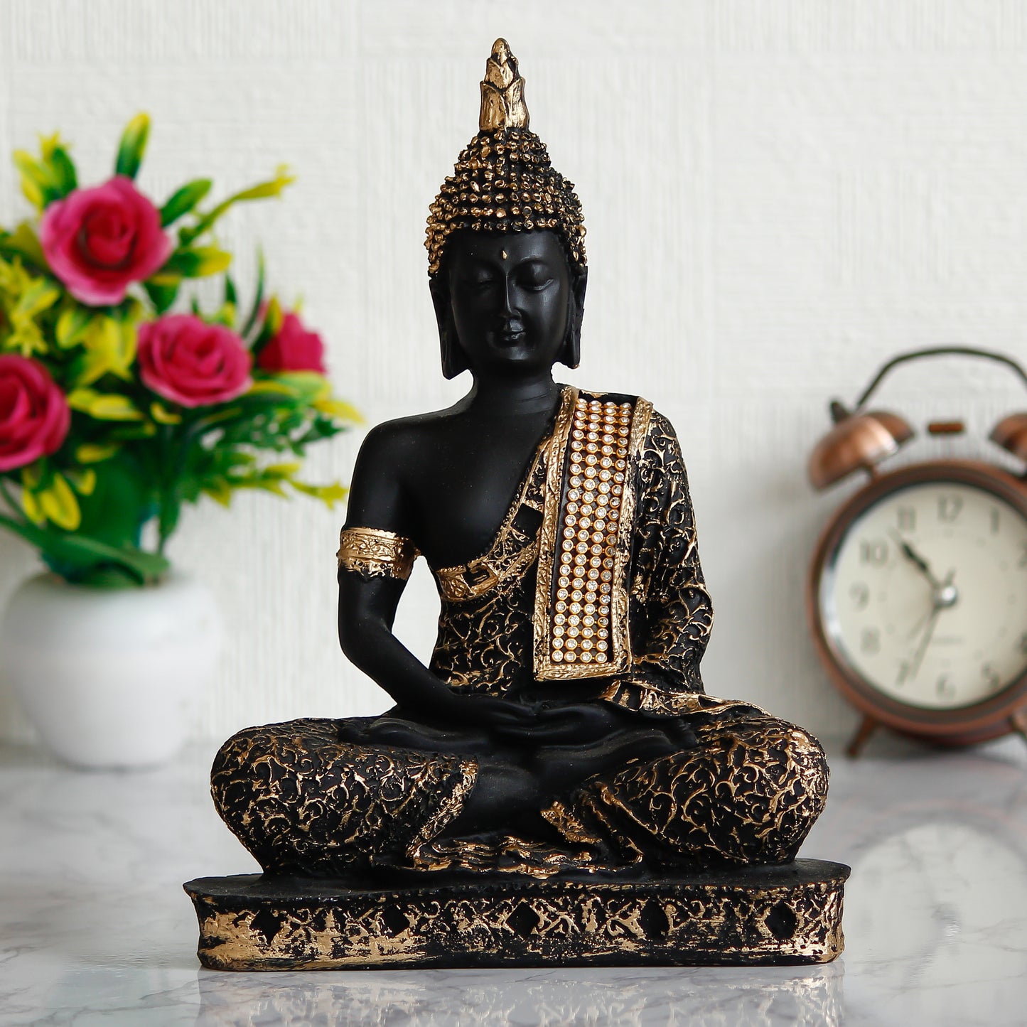 Black & Golden Buddha Showpiece