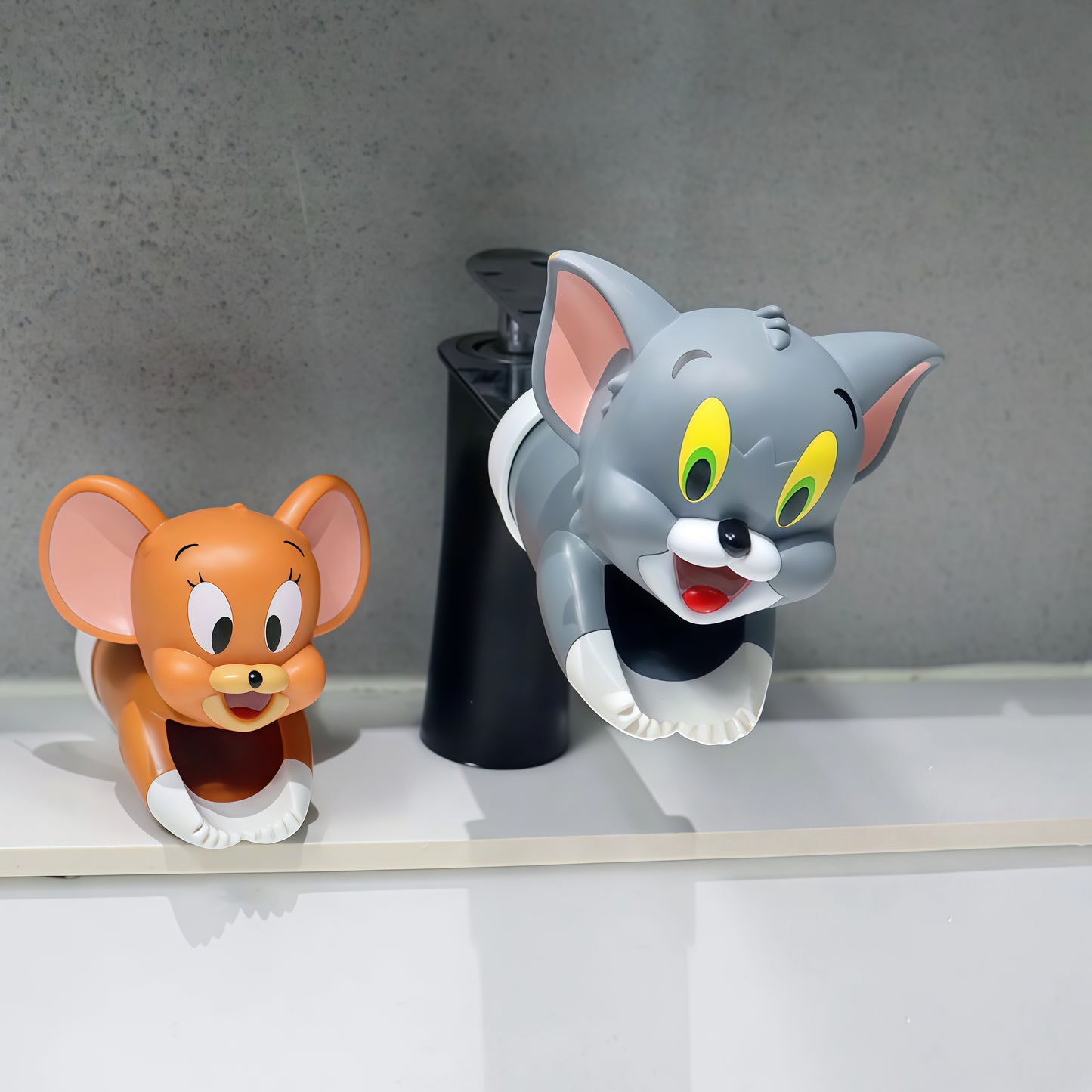 Tom & Jerry Cartoon Tap Extender for Kids - Fun & Safe Hand Wash Helper (Pack of 2)